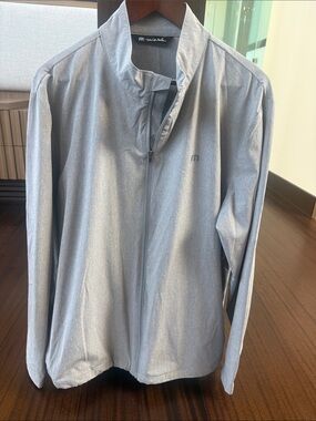 Travis Mathew Light Gray Full-Zip Windbreaker